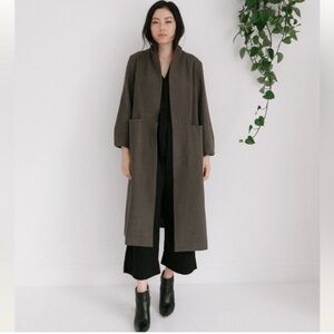 7115 by Szeki Signature Open Fall Coat in Laurel